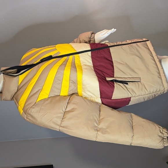 WeSC Vegan Landscape Puffer Jacket with High Collar Quilted Design Size Small - Picture 4 of 16